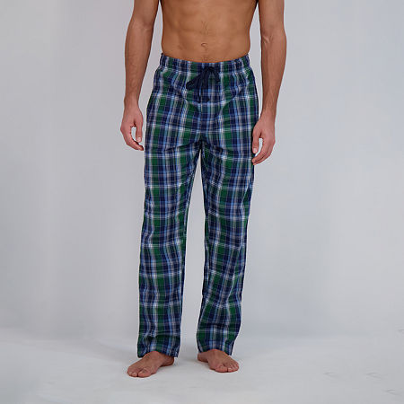 Hanes Stretch Woven Mens Pajama Pants, Small, Green