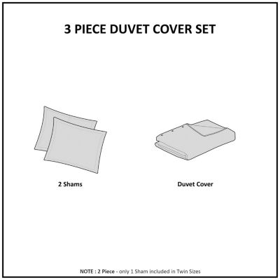 Madison Park Gisele 3-pc. Floral Duvet Cover Set