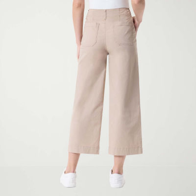 Gloria Vanderbilt Womens Wide Leg High Rise Cropped Pant