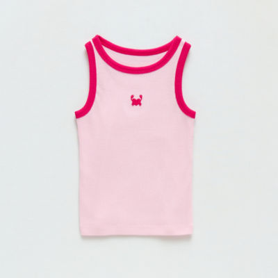 Okie Dokie Toddler & Little Girls Round Neck Sleeveless Tank Top