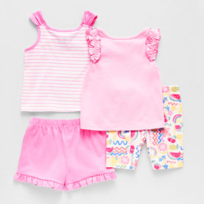 Little Lass Toddler Girls 4-pc. Short Set