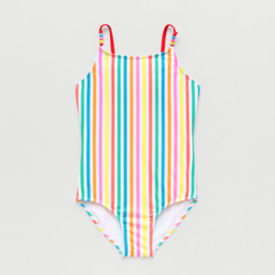 Thereabouts Little & Big Kid Girls Floral Sleeveless One Piece Swimsuit