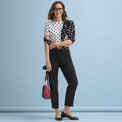 Liz Claiborne Emma Womens Ankle Mid Rise Ankle Pant