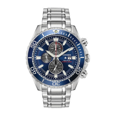 Citizen Mens Chronograph Silver Tone Stainless Steel Bracelet