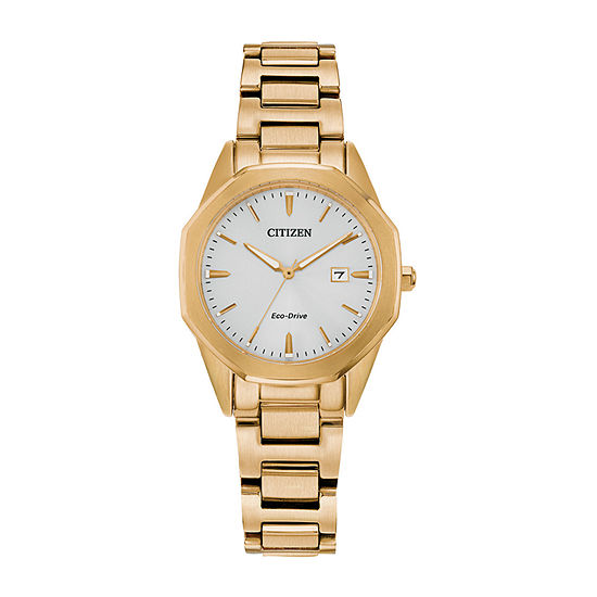 Citizen Corso Womens Gold Tone Stainless Steel Bracelet Watch Ew2582-59a