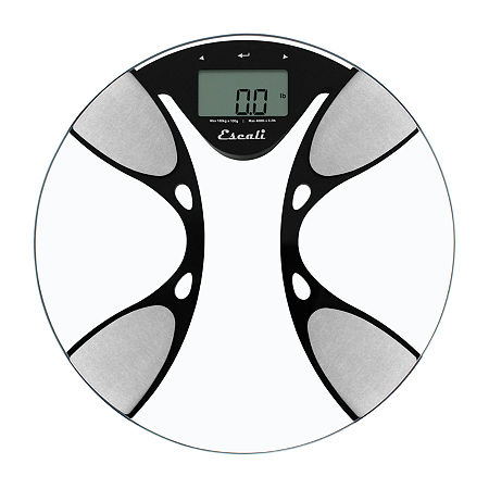 Escali Round Body Fat And Body Water Digital Display Bathroom Scale, One Size, Silver