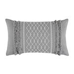INK + IVY Bea Embroidered Cotton Oblong 12X20 Pillow with Tassels