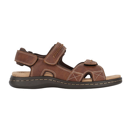 Dockers Mens Newpage Strap Sandals, 12 Wide, Brown