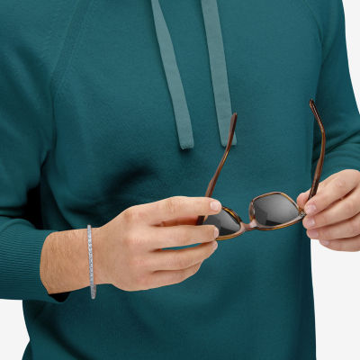 Made in Italy Mens Sterling Silver 8 1/2 Inch Solid Curb Chain Bracelet