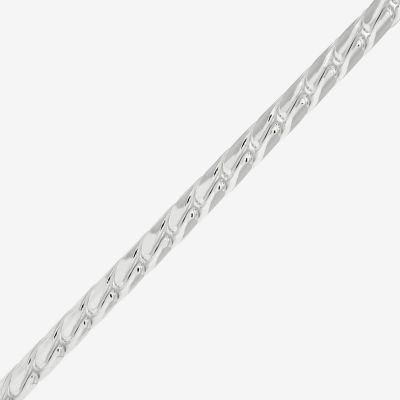 Made in Italy Mens Sterling Silver 8 1/2 Inch Solid Curb Chain Bracelet