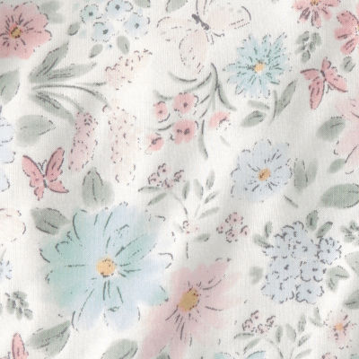 Carter's Purelysoft Baby Girls Round Neck Long Sleeve 2-pc. Bodysuit