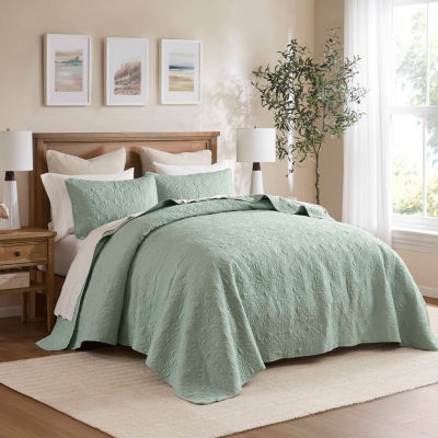 Madison Park Mansfield Oversized Antimicrobial Treated 3pc Bedspread Set