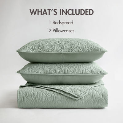 Madison Park Mansfield Oversized Antimicrobial Treated 3pc Bedspread Set