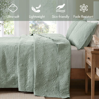 Madison Park Mansfield Oversized Antimicrobial Treated 3pc Bedspread Set