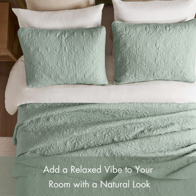Madison Park Mansfield Oversized Antimicrobial Treated 3pc Bedspread Set