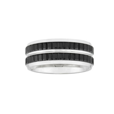 Mens 8MM Stainless Steel Wedding Band