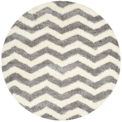 Safavieh Montreal Shag Collection Zoey Geometric Round Area Rug