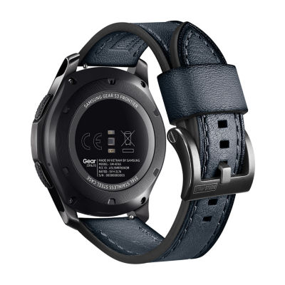 Samsung Galaxy 46mm Compatible Mens Blue Leather Watch Band Gp-R765breeaac