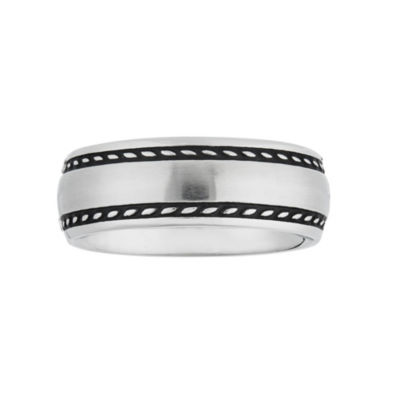 Mens 8MM Cobalt Wedding Band