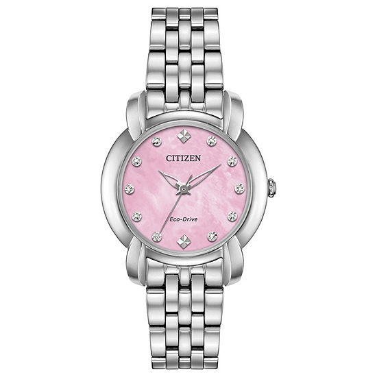 Citizen Womens Silver Tone Stainless Steel Bracelet Watch Em0710-54y