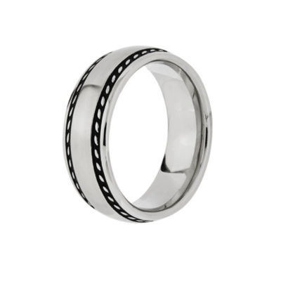 Mens 8MM Cobalt Wedding Band