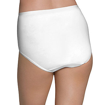 Fruit Of The Loom Women`s 3 Pack Cotton White Bikini Panty, 7, White 