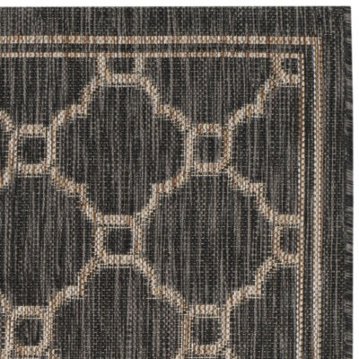 Safavieh Courtyard Collection Ian Geometric Indoor/Outdoor Runner Rug