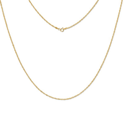 Made in Italy Womens 24K Gold Over Silver Sterling Silver Inch Singapore Chain Necklace