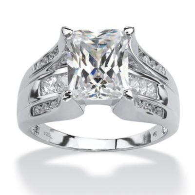 DiamonArt® Womens 4 3/4 CT. T.W. White Cubic Zirconia Platinum Over