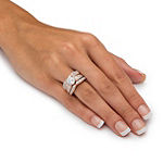 DiamonArt® Womens 4 CT. T.W. White Cubic Zirconia 14K Rose Gold Over Silver Round Bridal Set