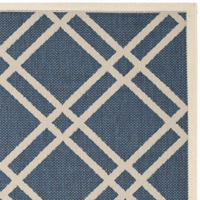Safavieh Courtyard Collection Hannah Geometric Indoor/Outdoor Square Area Rug