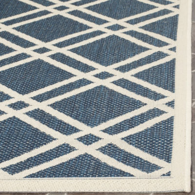 Safavieh Courtyard Collection Hannah Geometric Indoor/Outdoor Square Area Rug