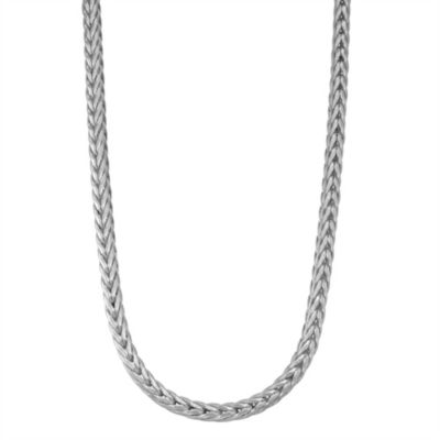 Sterling Silver 20 Inch Solid Wheat Chain Necklace