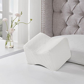 Sleep Philosophy Standard Knee Memory Foam Pillow-JCPenney, Color: White