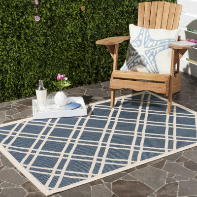 Safavieh Courtyard Collection Hannah Geometric Indoor/Outdoor Square Area Rug
