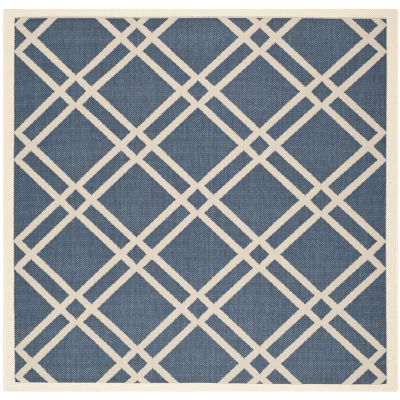 Safavieh Courtyard Collection Hannah Geometric Indoor/Outdoor Square Area Rug