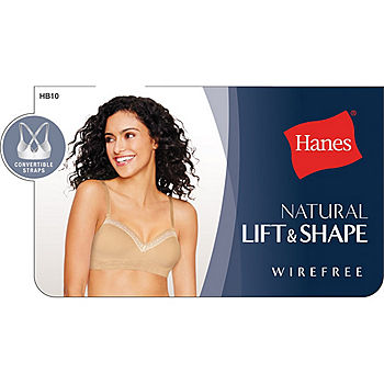 Hanes Womens Full Coverage Underwire Natural Lift T-Shirt Bra