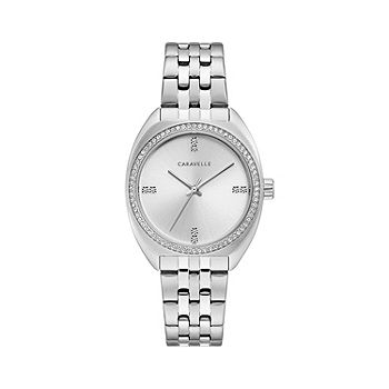 Caravelle Designed By Bulova Womens Silver Tone Stainless Steel