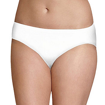 Fruit Of The Loom Women`s 3 Pack Cotton White Bikini Panty, 7, White 