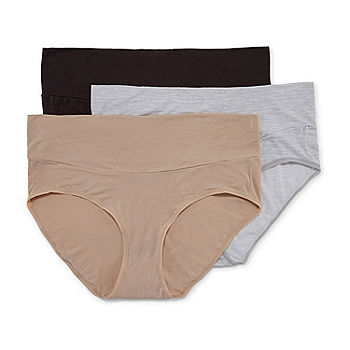 Playtex Women's Maternity Fold Down Modern Brief Panties 3-Pack 