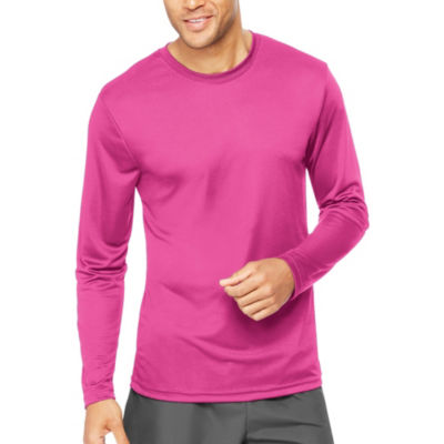 Hanes Cool Dri Mens Crew Neck Long Sleeve Active T-Shirt