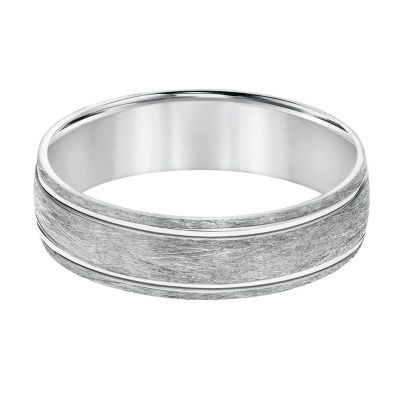 6MM 14K White Gold Wedding Band