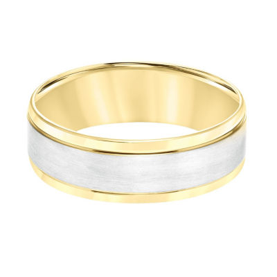 7MM 14K Two Tone Gold Wedding Band