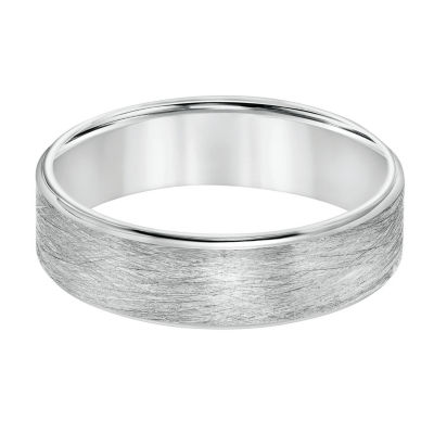 6MM 14K White Gold Wedding Band