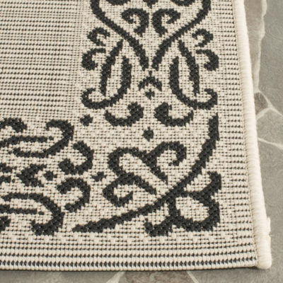 Safavieh Courtyard Collection Dara Oriental Indoor/Outdoor Square Area Rug