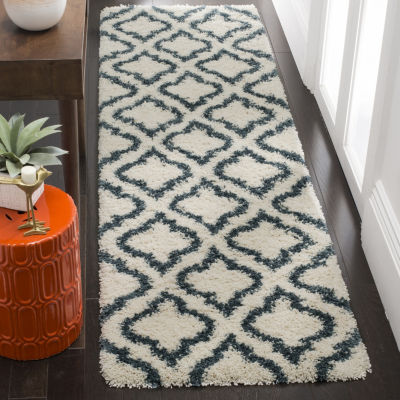 Safavieh Hudson Shag Collection Toireasa Geometric Runner Rug