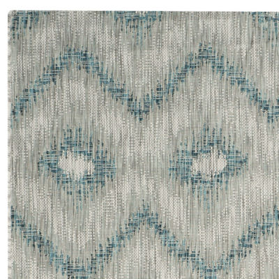 Safavieh Courtyard Collection Lexine Chevron Indoor/Outdoor Runner Rug