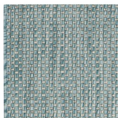 Safavieh Courtyard Collection Flora Geometric Indoor/Outdoor Round Area Rug