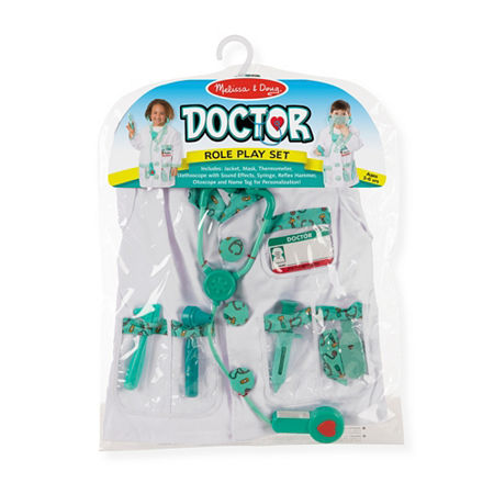 Melissa & Doug Doctor Role Play Unisex Dress Up Costume, One Size, Multiple Colors