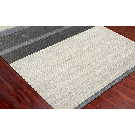 Amer Rugs Blend AD Hand-Woven Wool And Viscose Rug, One Size, White